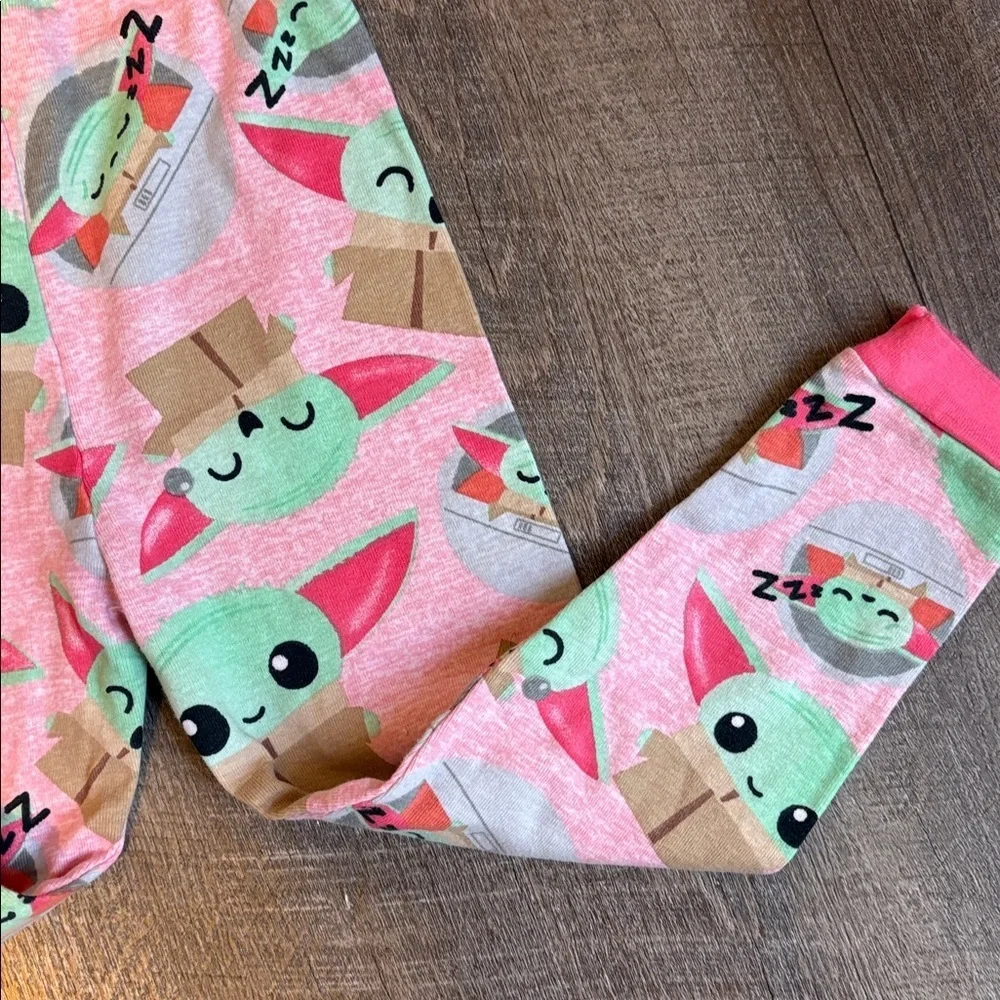 Star Wars Pink Baby Grogu Long Sleeve Pajama Set size 4T